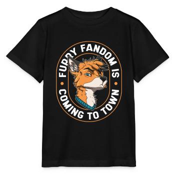 Furry Fandom Fursuits City - Stanley/Stella MINI CREATOR Kids’ T-Shirt - black - Front - Mikhail (115cm)