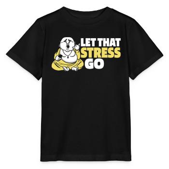 Bouddha bouddhiste drôle - T-shirt bio MINI CREATOR Stanley/Stella Enfant - noir - Devant - Mikhail (115cm)