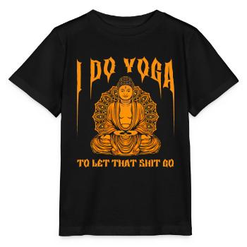 Bouddha bouddhiste drôle - T-shirt bio MINI CREATOR Stanley/Stella Enfant - noir - Devant - Mikhail (115cm)