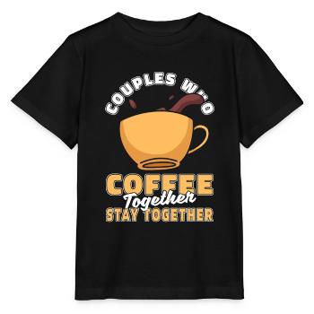 Café Café Couple - T-shirt bio MINI CREATOR Stanley/Stella Enfant - noir - Devant - Mikhail (115cm)