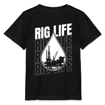 Ölfeld Bohrinsel Rig Life - Stanley/Stella Kinder T-Shirt MINI CREATOR  - Schwarz - Vorne - Mikhail (115cm)