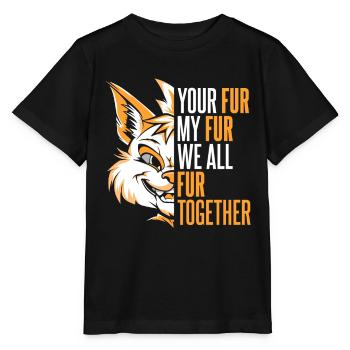 Furry Fandom Fursuits - Stanley/Stella MINI CREATOR Kids’ T-Shirt - black - Front - Mikhail (115cm)