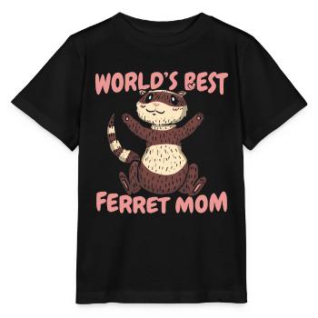 Mère putois furet - T-shirt bio MINI CREATOR Stanley/Stella Enfant - noir - Devant - Mikhail (115cm)