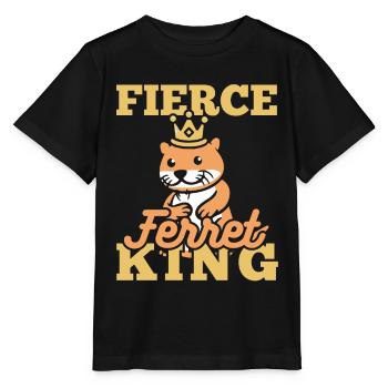 Roi putois furet - T-shirt bio MINI CREATOR Stanley/Stella Enfant - noir - Devant - Mikhail (115cm)