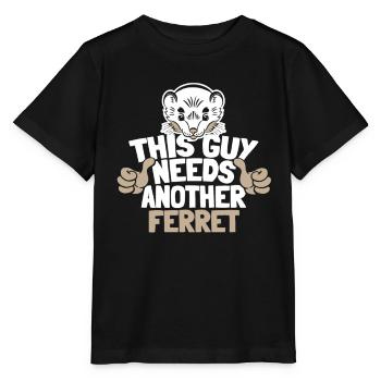 Putois furet drôle - T-shirt bio MINI CREATOR Stanley/Stella Enfant - noir - Devant - Mikhail (115cm)