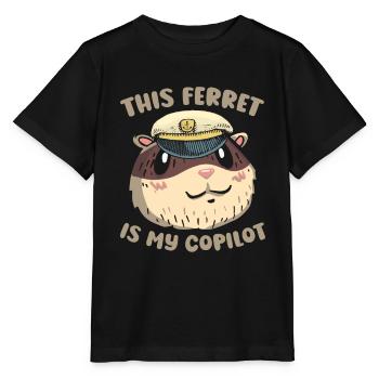 Copilote du putois furet - T-shirt bio MINI CREATOR Stanley/Stella Enfant - noir - Devant - Mikhail (115cm)