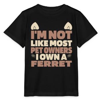 Putois furet - T-shirt bio MINI CREATOR Stanley/Stella Enfant - noir - Devant - Mikhail (115cm)