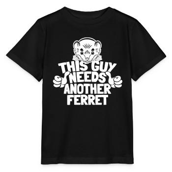 Putois furet - T-shirt bio MINI CREATOR Stanley/Stella Enfant - noir - Devant - Mikhail (115cm)