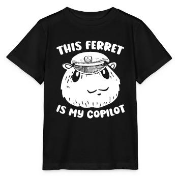 Putois furet - T-shirt bio MINI CREATOR Stanley/Stella Enfant - noir - Devant - Mikhail (115cm)