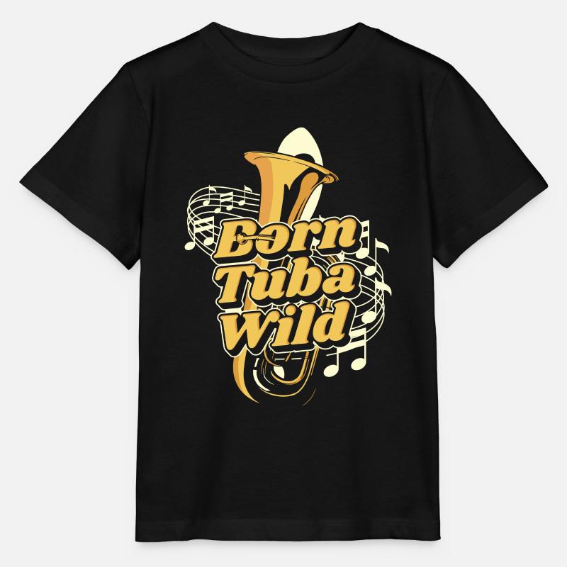 Tuba de procession de fanfare - T-shirt bio MINI CREATOR Stanley/Stella Enfant - noir