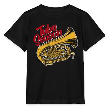 Fanfarenzug Tuba Jahreszeit - Stanley/Stella Kinder T-Shirt MINI CREATOR  - Schwarz - Vorne - Mikhail (115cm)