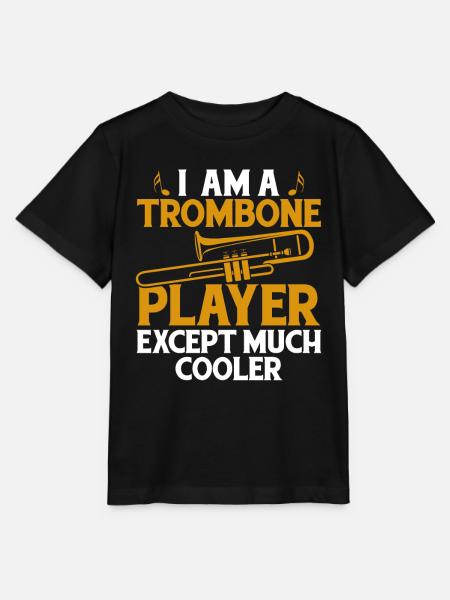 marching band, trombone, brass band, trombone - Stanley/Stella MINI CREATOR Kids’ T-Shirt - black
