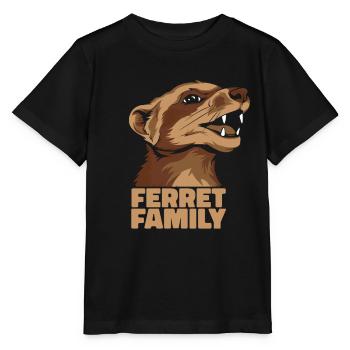 Putois furet - T-shirt bio MINI CREATOR Stanley/Stella Enfant - noir - Devant - Mikhail (115cm)