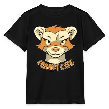Putois furet - T-shirt bio MINI CREATOR Stanley/Stella Enfant - noir - Devant - Mikhail (115cm)