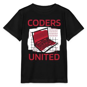 Développeur Coder Programmeur Ordinateur portable - T-shirt bio MINI CREATOR Stanley/Stella Enfant - noir - Devant - Mikhail (115cm)