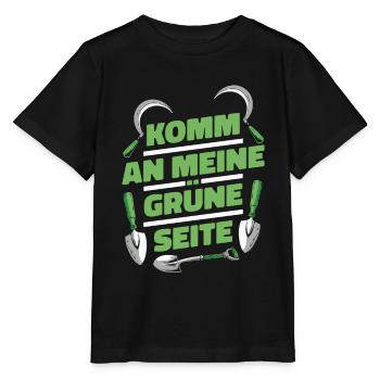 Hobbygärtner Garten Sichel - Stanley/Stella Kinder T-Shirt MINI CREATOR  - Schwarz - Vorne - Mikhail (115cm)