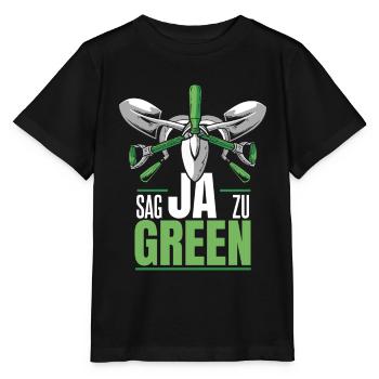 Hobbygärtner Garten Spaten - Stanley/Stella Kinder T-Shirt MINI CREATOR  - Schwarz - Vorne - Mikhail (115cm)