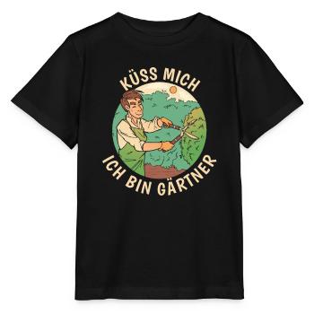 Hobbygärtner Garten - Stanley/Stella Kinder T-Shirt MINI CREATOR  - Schwarz - Vorne - Mikhail (115cm)