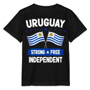 Uruguay - Stanley/Stella MINI CREATOR Kids’ T-Shirt - black - Front - Mikhail (115cm)