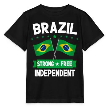 Brasilien - Stanley/Stella Kinder T-Shirt MINI CREATOR  - Schwarz - Vorne - Mikhail (115cm)