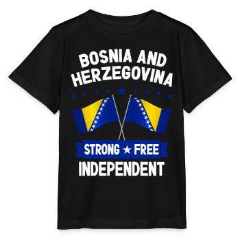 Bosnia and Herzegovina - Stanley/Stella MINI CREATOR Kids’ T-Shirt - black - Front - Mikhail (115cm)