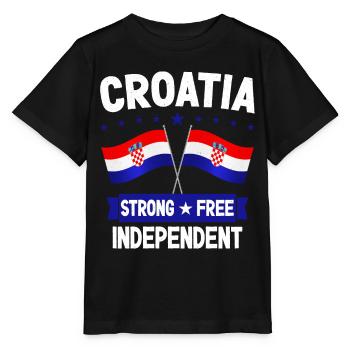 Kroatien - Stanley/Stella Kinder T-Shirt MINI CREATOR  - Schwarz - Vorne - Mikhail (115cm)