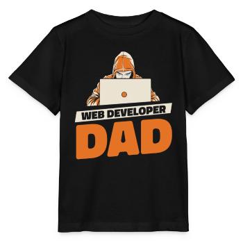 Web Developer Web Developer Father - Stanley/Stella MINI CREATOR Kids’ T-Shirt - black - Front - Mikhail (115cm)