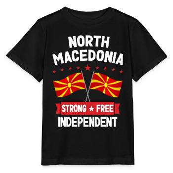 North Macedonia - Stanley/Stella MINI CREATOR Kids’ T-Shirt - black - Front - Mikhail (115cm)