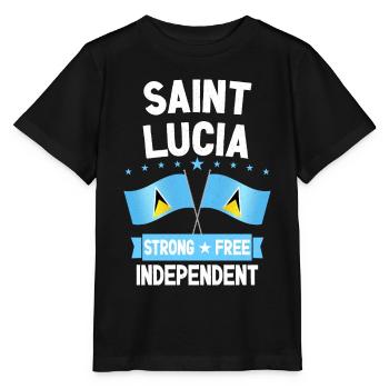 Saint Lucia - Stanley/Stella MINI CREATOR Kids’ T-Shirt - black - Front - Mikhail (115cm)