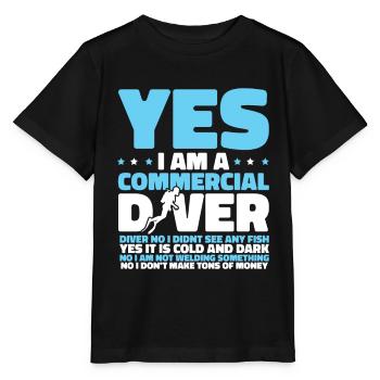 Diving Diver Commercial Diving - Stanley/Stella MINI CREATOR Kids’ T-Shirt - black - Front - Mikhail (115cm)