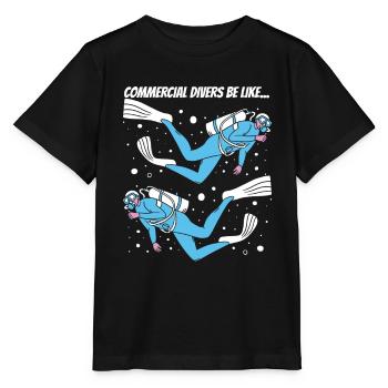 Diving Diver Commercial Diving - Stanley/Stella MINI CREATOR Kids’ T-Shirt - black - Front - Mikhail (115cm)