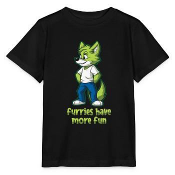 Furry Fandom Fursuits Funny - Stanley/Stella MINI CREATOR Kids’ T-Shirt - black - Front - Mikhail (115cm)