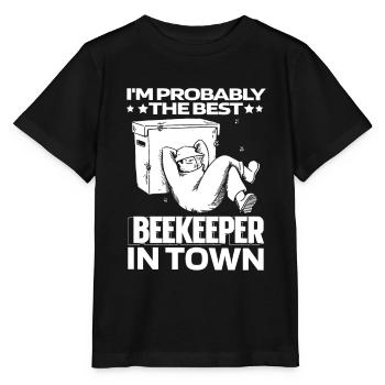 Apiculteurs, apiculteurs - T-shirt bio MINI CREATOR Stanley/Stella Enfant - noir - Devant - Mikhail (115cm)