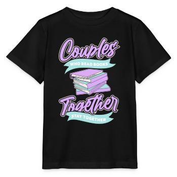 Book Bookworm Bookworm Couple - Stanley/Stella MINI CREATOR Kids’ T-Shirt - black - Front - Mikhail (115cm)