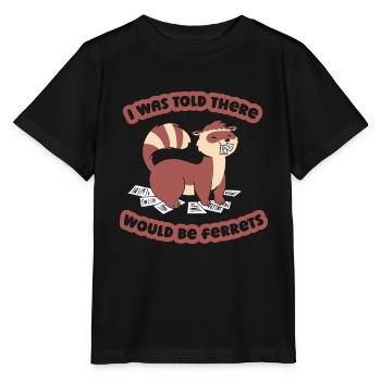 Putois furet mignon - T-shirt bio MINI CREATOR Stanley/Stella Enfant - noir - Devant - Mikhail (115cm)