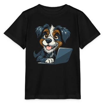 Développeur Web Développeur Web Mignon - T-shirt bio MINI CREATOR Stanley/Stella Enfant - noir - Devant - Mikhail (115cm)