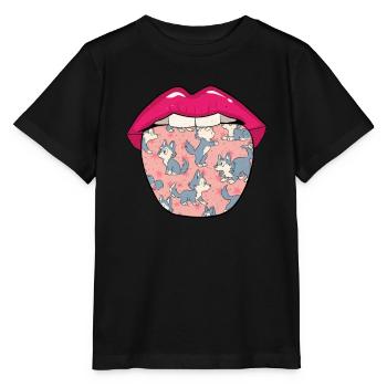 Wolf Zunge - Stanley/Stella Kinder T-Shirt MINI CREATOR  - Schwarz - Vorne - Mikhail (115cm)