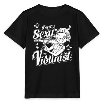 Violon Violon - T-shirt bio MINI CREATOR Stanley/Stella Enfant - noir - Devant - Mikhail (115cm)