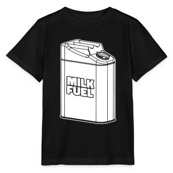 Cow Milk Milk Truck - Stanley/Stella MINI CREATOR Kids’ T-Shirt - black - Front - Mikhail (115cm)