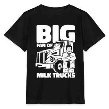 Cow Milk Milk Truck - Stanley/Stella MINI CREATOR Kids’ T-Shirt - black - Front - Mikhail (115cm)