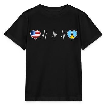 Saint Lucia - Stanley/Stella MINI CREATOR Kids’ T-Shirt - black - Front - Mikhail (115cm)