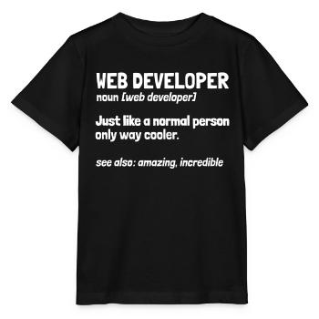 Web Entwickler Webdeveloper - Stanley/Stella Kinder T-Shirt MINI CREATOR  - Schwarz - Vorne - Mikhail (115cm)