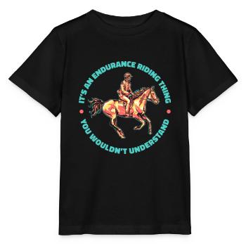 Équitation équestre cool Endurance - T-shirt bio MINI CREATOR Stanley/Stella Enfant - noir - Devant - Mikhail (115cm)