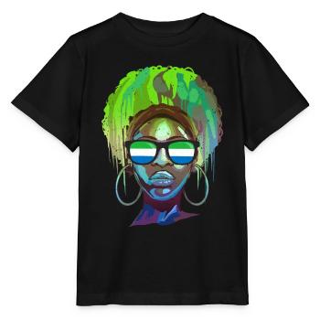 Sierra Leone - Stanley/Stella Kinder T-Shirt MINI CREATOR  - Schwarz - Vorne - Mikhail (115cm)