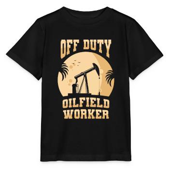 Ölfeld Bohrinsel Cool - Stanley/Stella Kinder T-Shirt MINI CREATOR  - Schwarz - Vorne - Mikhail (115cm)