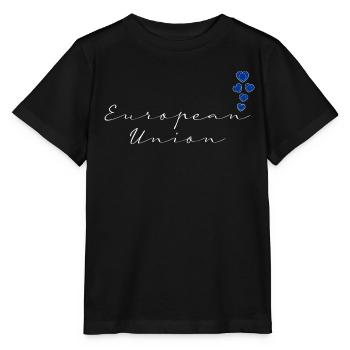 Union européenne - T-shirt bio MINI CREATOR Stanley/Stella Enfant - noir - Devant - Mikhail (115cm)