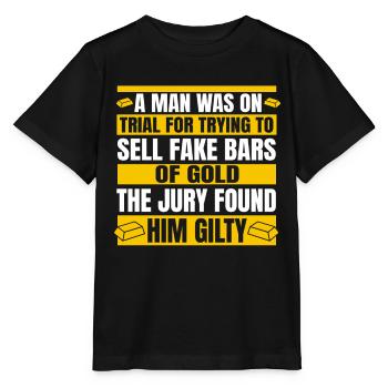Gold Gold Mining Gold Mining Funny Gold Mining - Stanley/Stella MINI CREATOR Kids’ T-Shirt - black - Front - Mikhail (115cm)