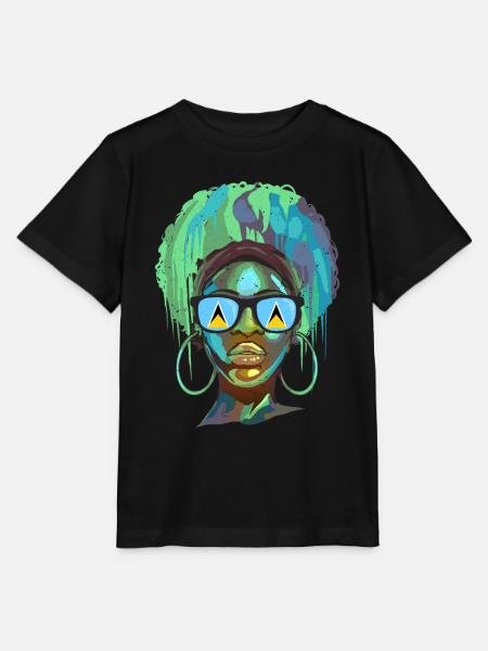 St. Lucia - Stanley/Stella Kinder T-Shirt MINI CREATOR - Schwarz