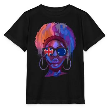 Australien - Stanley/Stella Kinder T-Shirt MINI CREATOR  - Schwarz - Vorne - Mikhail (115cm)