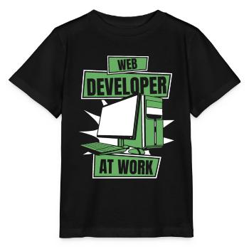 Web Entwickler Webdeveloper Cool - Stanley/Stella Kinder T-Shirt MINI CREATOR  - Schwarz - Vorne - Mikhail (115cm)